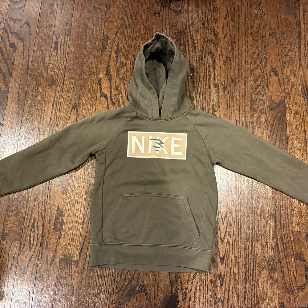 3 Brand Nike Hoodie Sweatshirt Olive Youth Small 7/8
